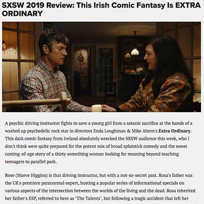 SXSW 2019 Review: This Irish Comic Fantasy Is EXTRA ORDINARY